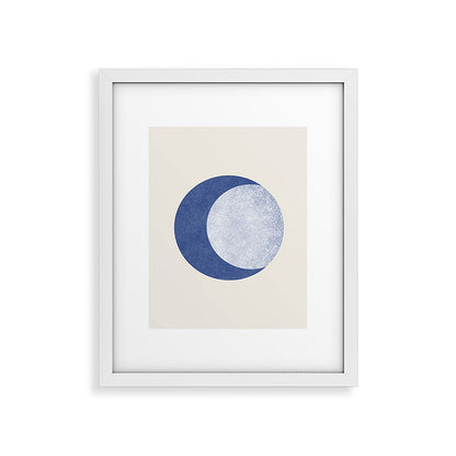 Moon Crescent - Blue Framed Art Print Gallery Image 36