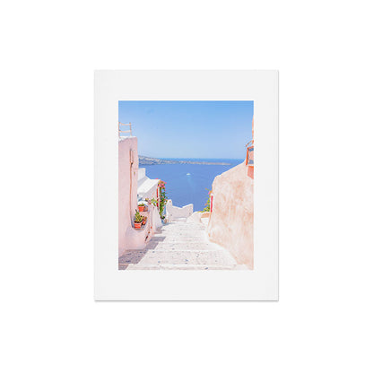 Santorini Greece Mamma Mia Pink Street Art Print Gallery Image 5