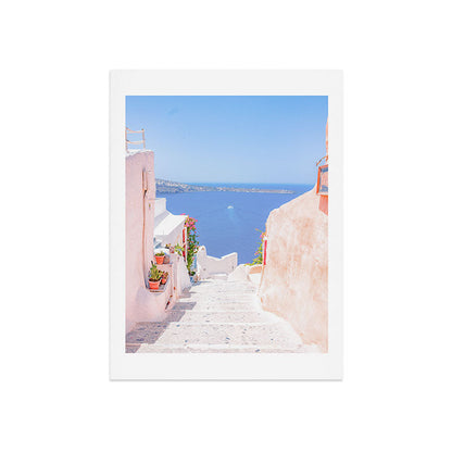 Santorini Greece Mamma Mia Pink Street Art Print Gallery Image 7