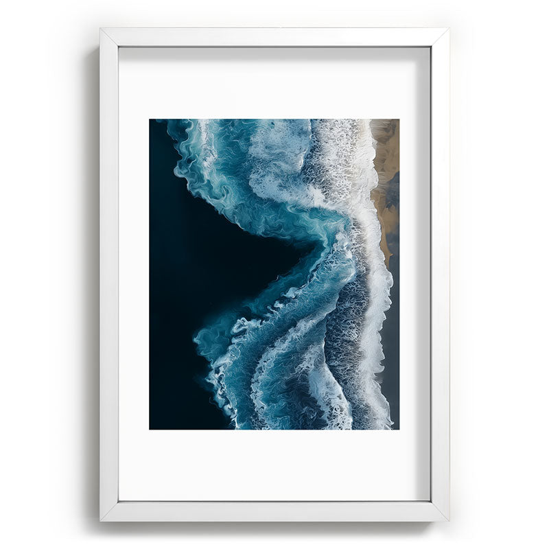 Aerial Ocean Waves - Coastal Wall Art Photography Framed Art Print Gallery Image 77