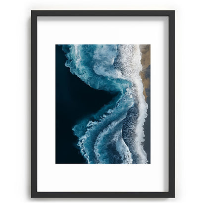 Aerial Ocean Waves - Coastal Wall Art Photography Framed Art Print Gallery Image 61