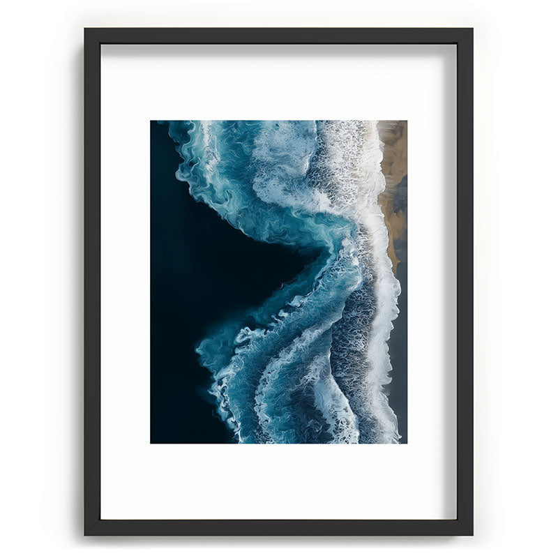 Aerial Ocean Waves - Coastal Wall Art Photography Framed Art Print Gallery Image 60