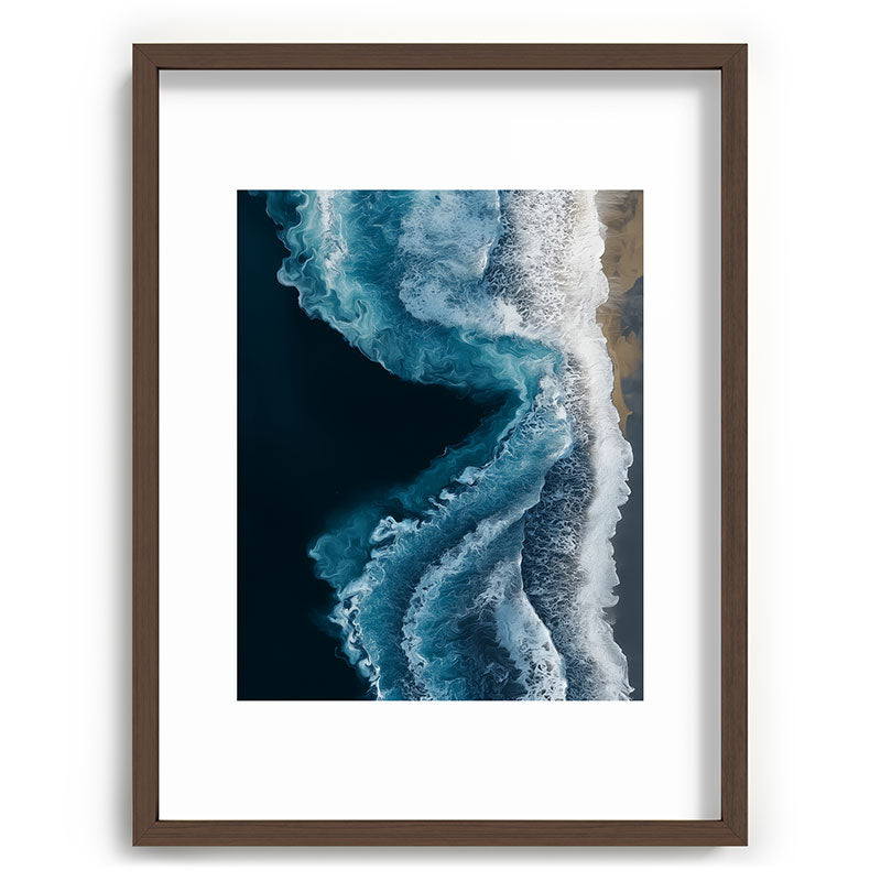 Aerial Ocean Waves - Coastal Wall Art Photography Framed Art Print Gallery Image 66