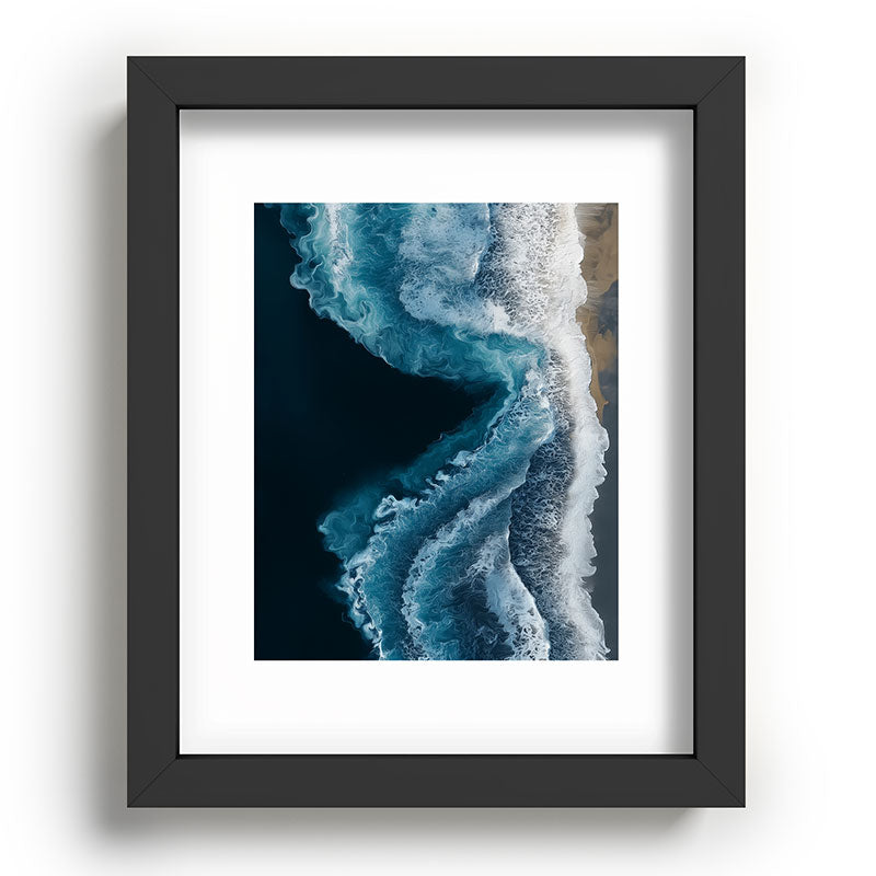 Aerial Ocean Waves - Coastal Wall Art Photography Framed Art Print Gallery Image 57