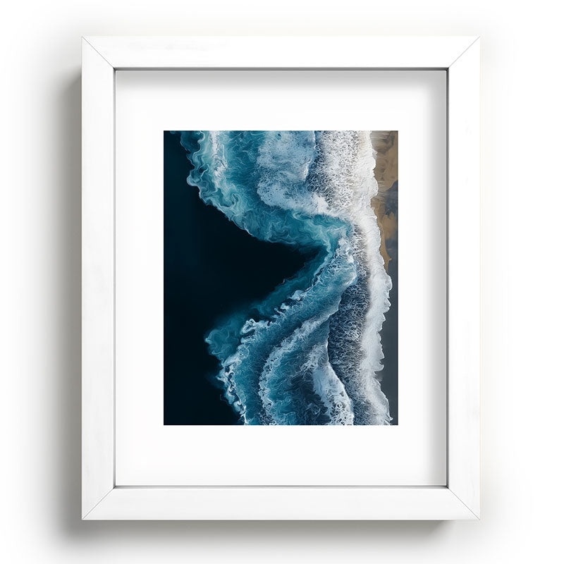 Aerial Ocean Waves - Coastal Wall Art Photography Framed Art Print Gallery Image 75