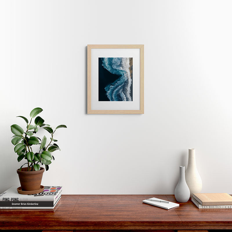 Aerial Ocean Waves - Coastal Wall Art Photography Framed Art Print Gallery Image 46