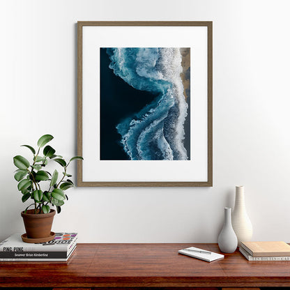 Aerial Ocean Waves - Coastal Wall Art Photography Framed Art Print Gallery Image 42