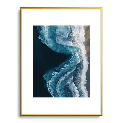 Aerial Ocean Waves - Coastal Wall Art Photography Framed Art Print Gallery Image 92