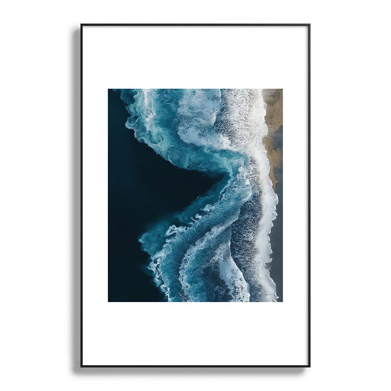Aerial Ocean Waves - Coastal Wall Art Photography Framed Art Print Gallery Image 86