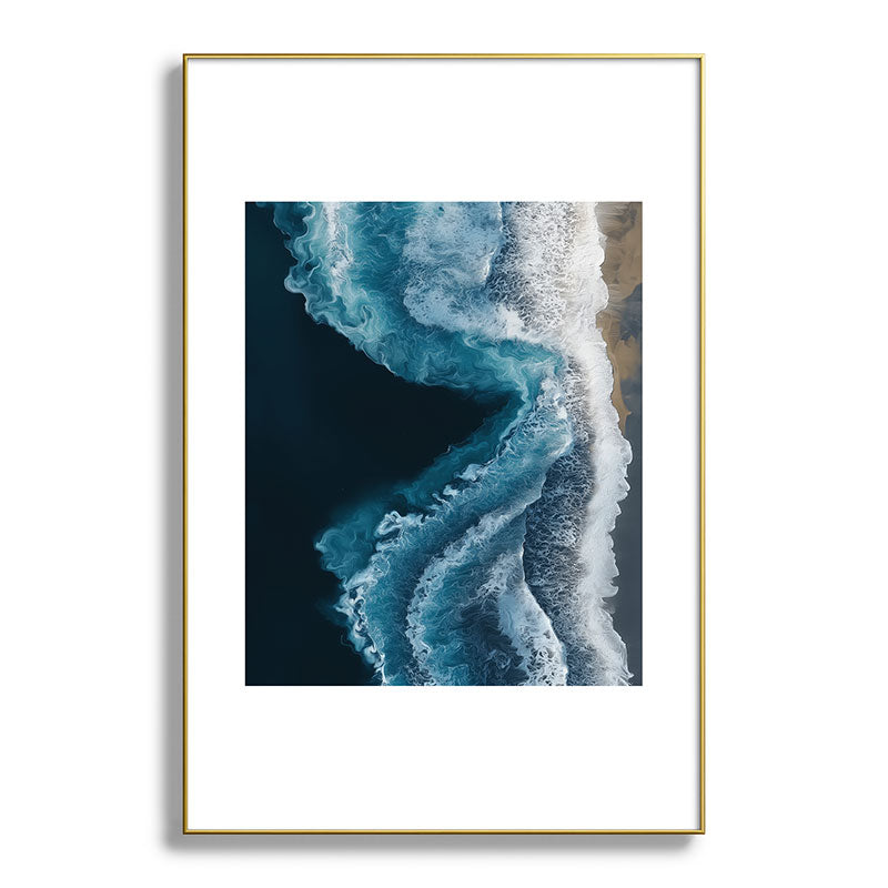 Aerial Ocean Waves - Coastal Wall Art Photography Framed Art Print Gallery Image 94