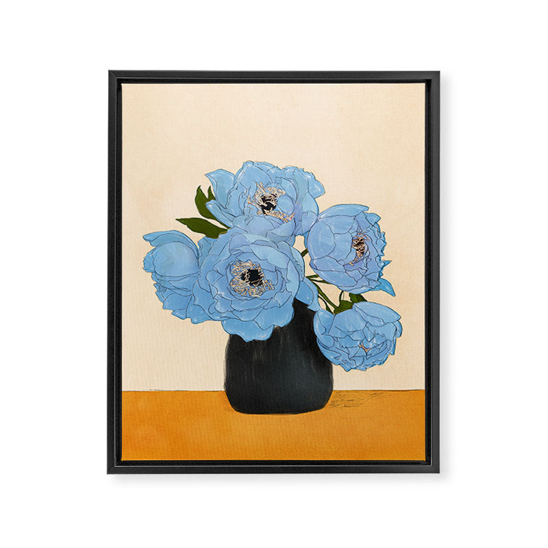 Bouquet Gift Blue Framed Canvas Print Gallery Image 6