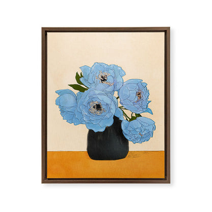 Bouquet Gift Blue Framed Canvas Print Gallery Image 9