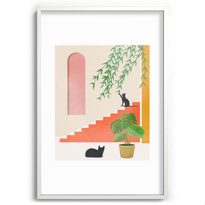 Cat Space II Framed Art Print Gallery Image 80