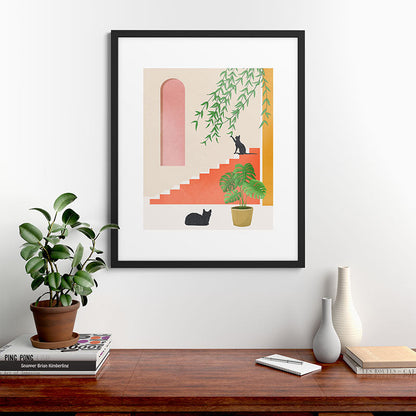 Cat Space II Framed Art Print Gallery Image 35