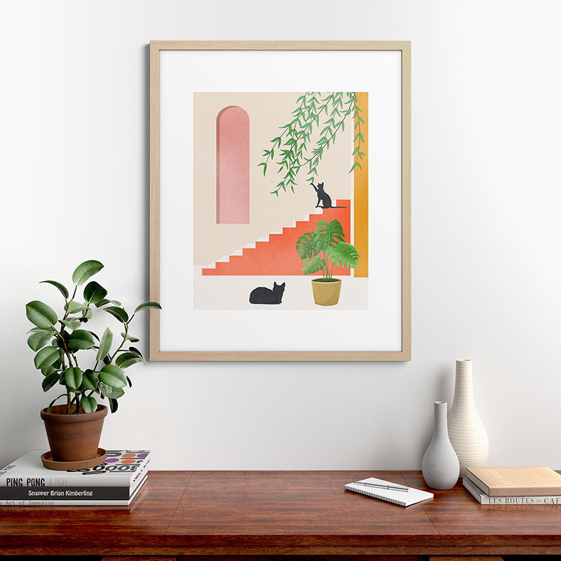 Cat Space II Framed Art Print Gallery Image 49