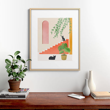 Cat Space II Framed Art Print Gallery Image 21