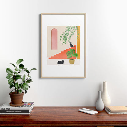 Cat Space II Framed Art Print Gallery Image 20