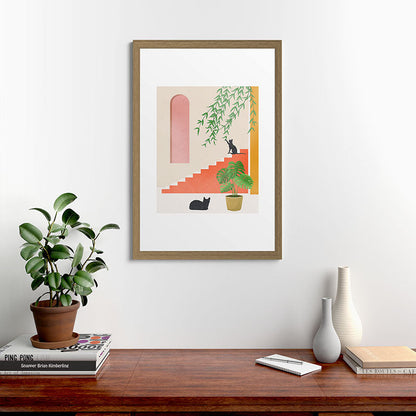 Cat Space II Framed Art Print Gallery Image 41