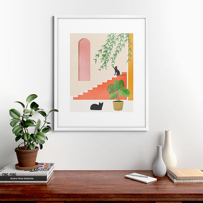 Cat Space II Framed Art Print Gallery Image 56
