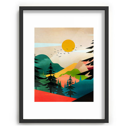 Colorful Morning in the Mountain Forest Framed Art Print Gallery Image 84