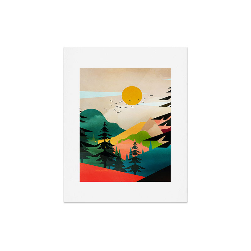 Colorful Morning in the Mountain Forest Art Print Gallery Image 6