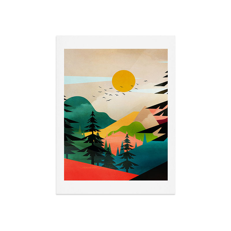 Colorful Morning in the Mountain Forest Art Print Gallery Image 9