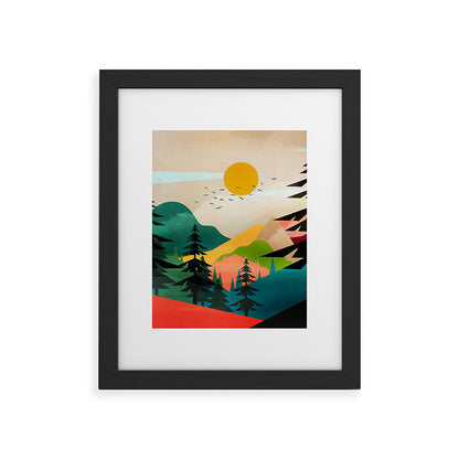 Colorful Morning in the Mountain Forest Framed Art Print Gallery Image 44