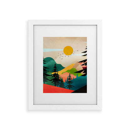 Colorful Morning in the Mountain Forest Framed Art Print Gallery Image 74