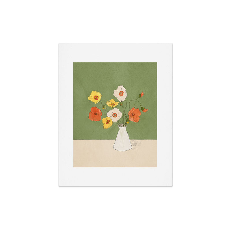 Field Wildflowers Verde Art Print Gallery Image 4