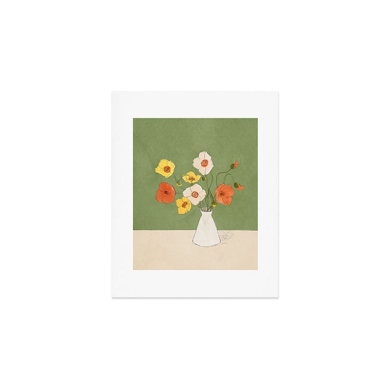 Field Wildflowers Verde Art Print Gallery Image 1