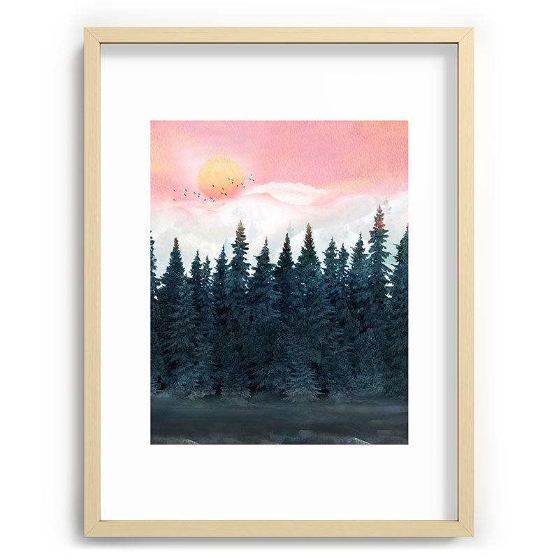 Forest Under the Sunset Framed Art Print Gallery Image 99