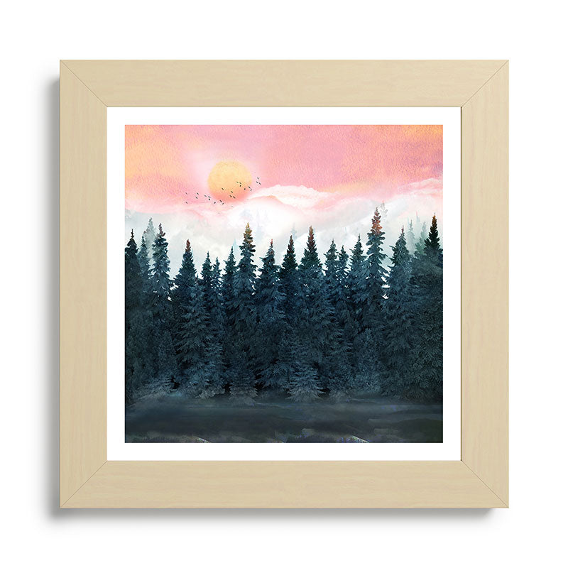 Forest Under the Sunset Framed Art Print Gallery Image 68