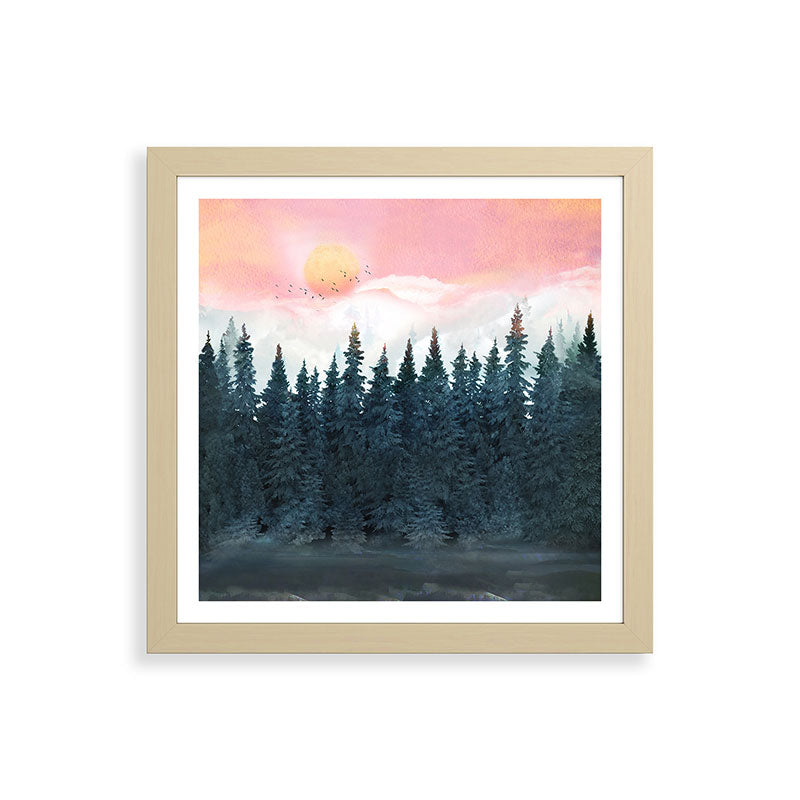 Forest Under the Sunset Framed Art Print Gallery Image 71