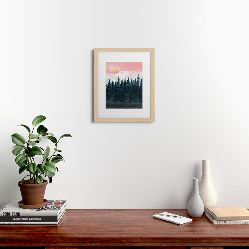Forest Under the Sunset Framed Art Print Gallery Image 63