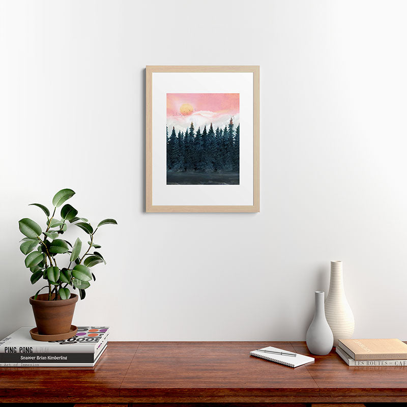 Forest Under the Sunset Framed Art Print Gallery Image 64