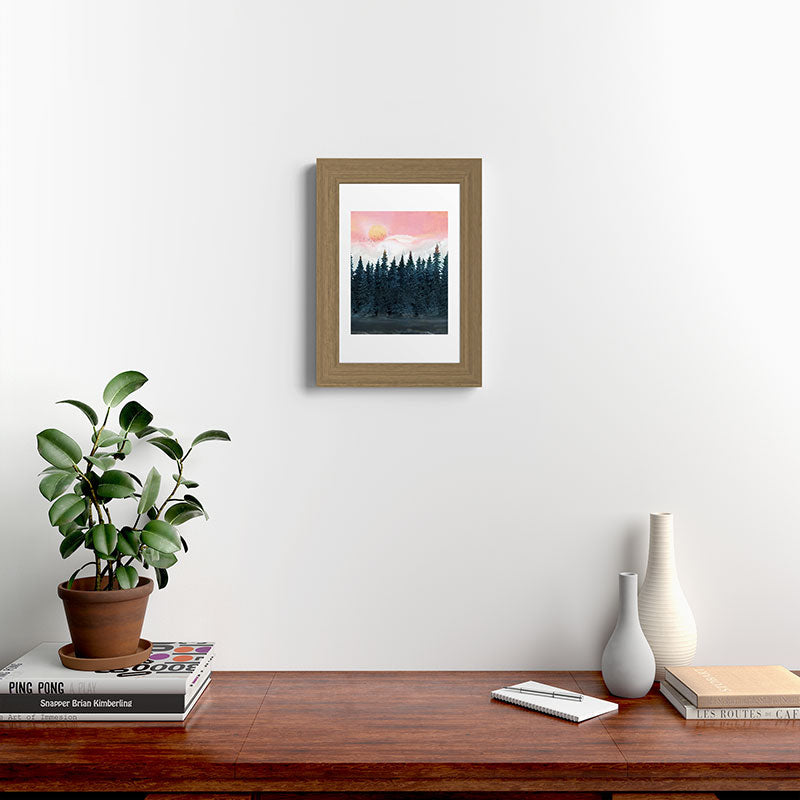 Forest Under the Sunset Framed Art Print Gallery Image 52