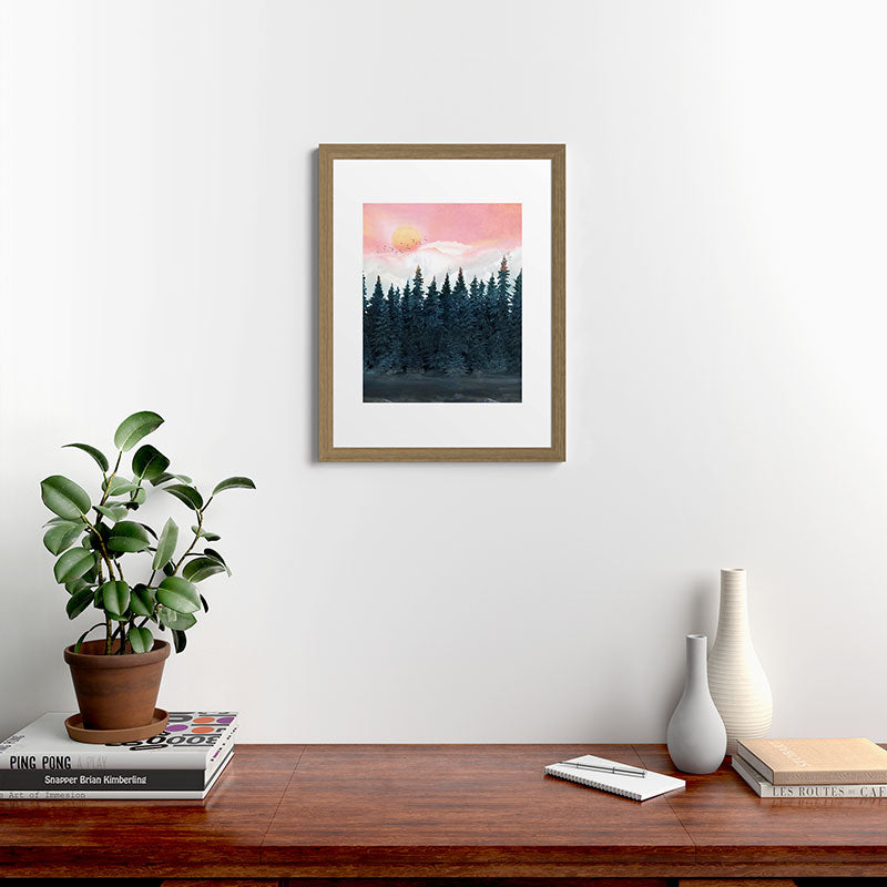 Forest Under the Sunset Framed Art Print Gallery Image 54
