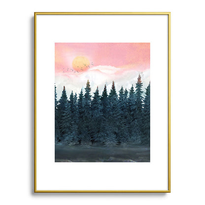 Forest Under the Sunset Framed Art Print Gallery Image 125