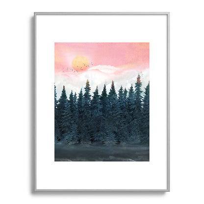 Forest Under the Sunset Framed Art Print Gallery Image 135