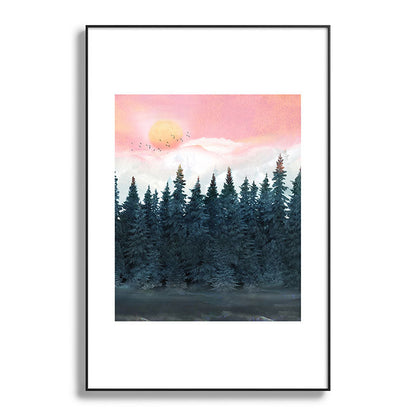 Forest Under the Sunset Framed Art Print Gallery Image 119