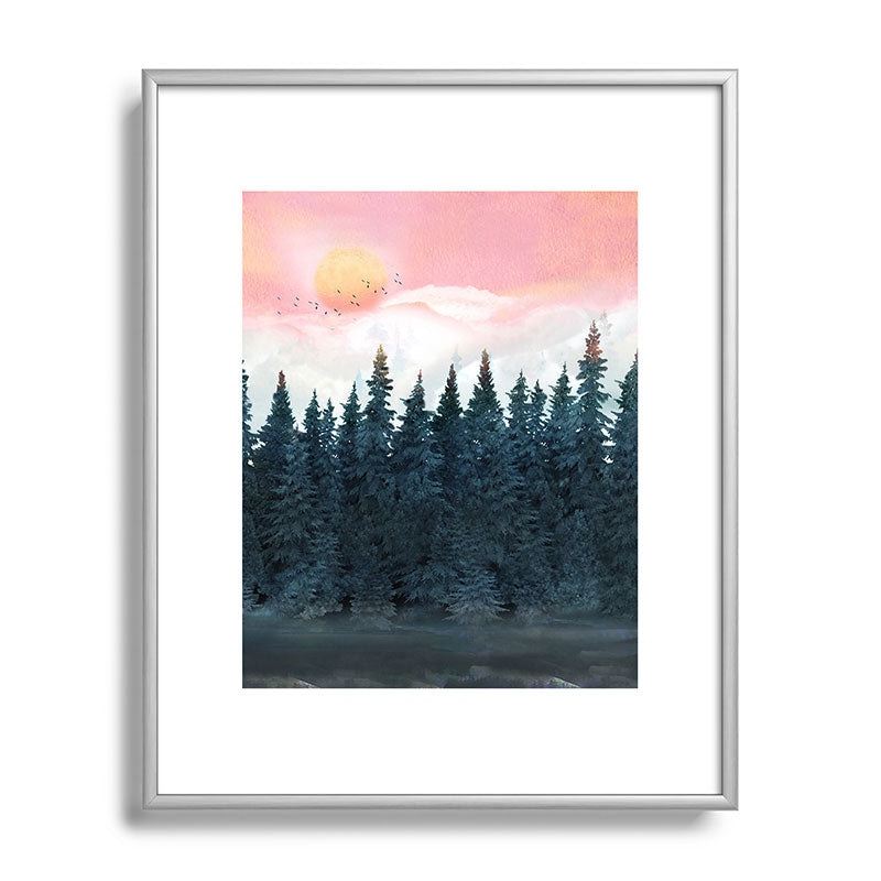 Forest Under the Sunset Framed Art Print Gallery Image 129