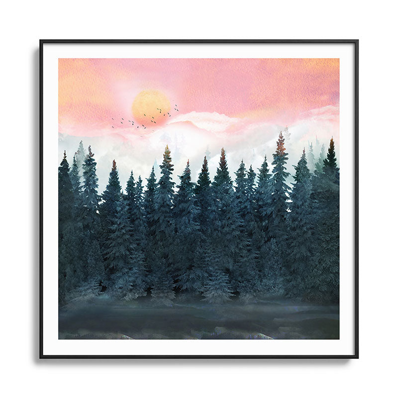 Forest Under the Sunset Framed Art Print Gallery Image 126