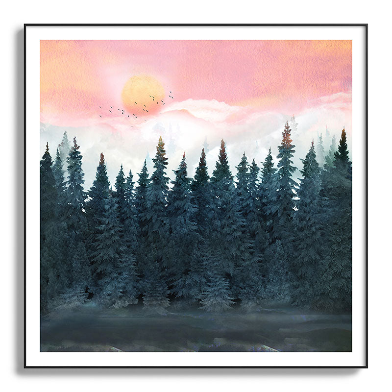 Forest Under the Sunset Framed Art Print Gallery Image 130
