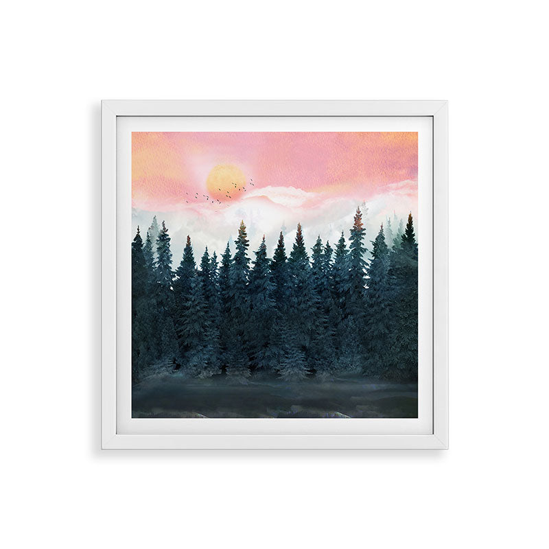 Forest Under the Sunset Framed Art Print Gallery Image 38