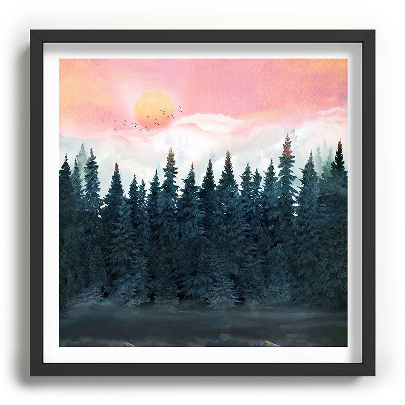 Forest Under the Sunset Framed Art Print Gallery Image 93