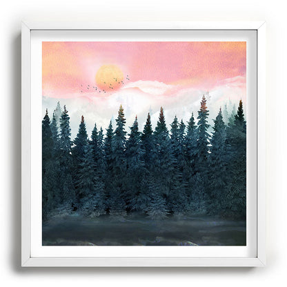 Forest Under the Sunset Framed Art Print Gallery Image 118