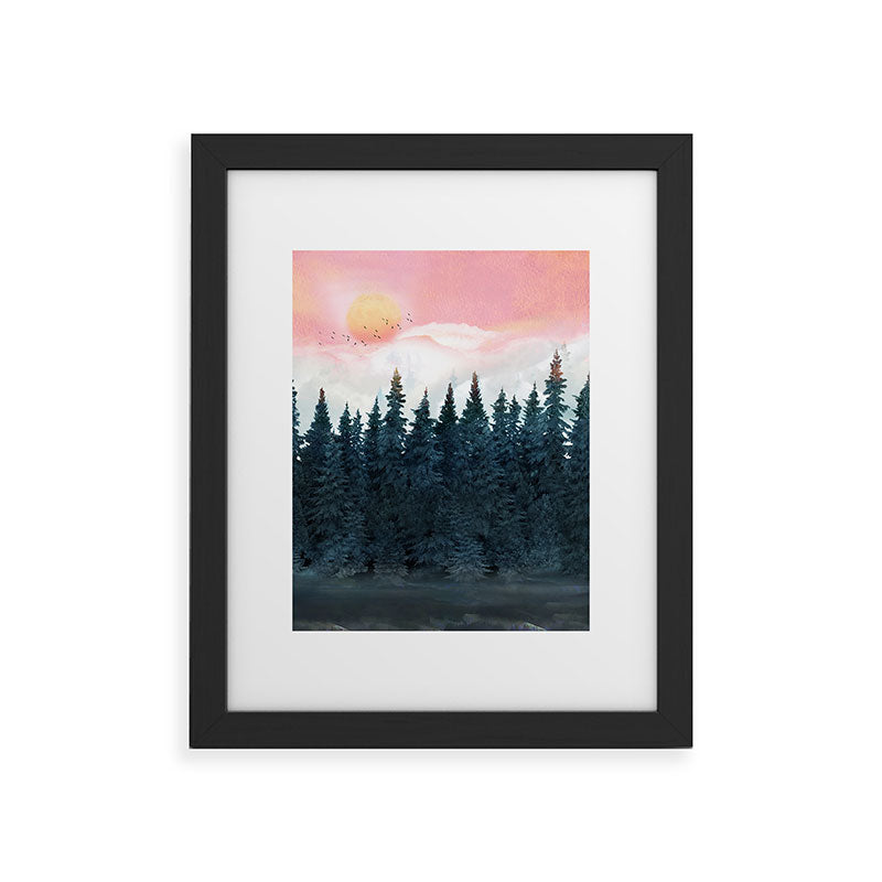 Forest Under the Sunset Framed Art Print Gallery Image 44