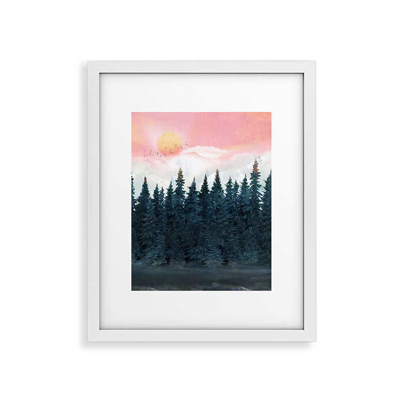 Forest Under the Sunset Framed Art Print Gallery Image 36