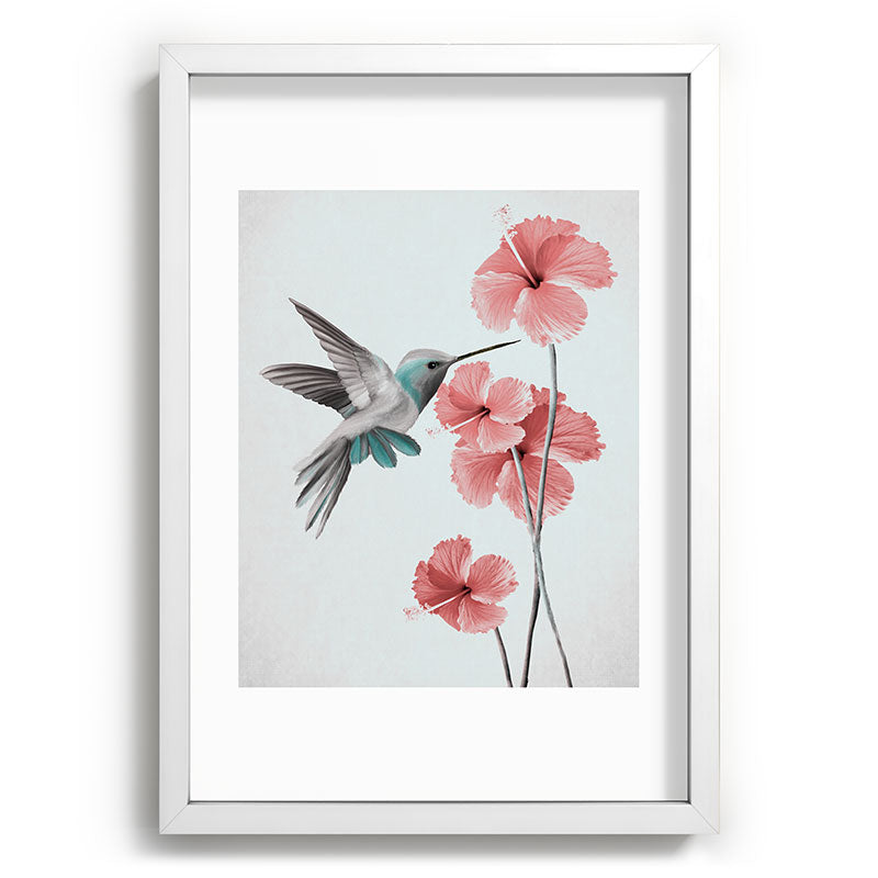Hummingbird with Hibiscus Framed Art Print Gallery Image 77