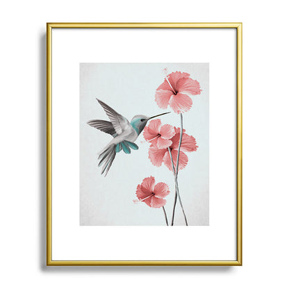 Hummingbird with Hibiscus Framed Art Print Gallery Image 88